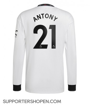 Manchester United Antony #21 Borta Matchtröja 2022-23 Långärmad